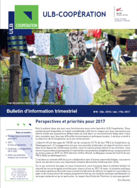 Perspectives et priorités pour 2017