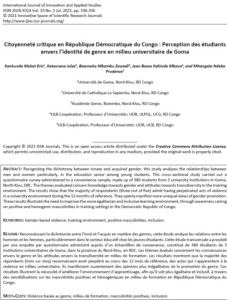 Identité De Genre En Milieu Universitaire De Goma|