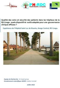Qualité Des Soins Et Sécurité Des Patients Dans Les Hôpitaux En Rdc|