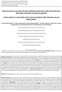 Recherche Action Sur Les Centres De Santé Médicalisés|