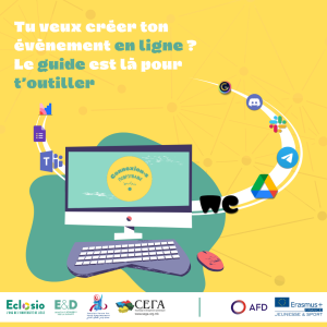 Utiliser la technologie numérique pour améliorer les projets d'engagement citoyen des jeunes - pourquoi et comment vivre une expérience interculturelle numérique ? - Guide de bonnes pratiques réalisé par E&D dans le cadre du projet Connexion·s - visuel du guide|Guide Connexion·s on digital engagement - visual