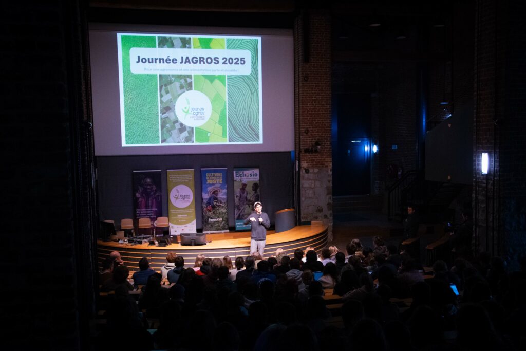 Amaury Ghijselings. Chargé de recherche sur la souveraineté alimentaire lors de la journée jagros 2024