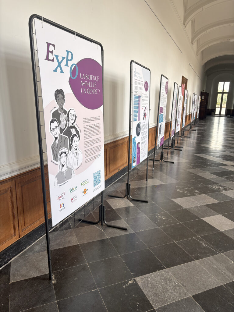 Expo la science a-t-elle un genre - collectif Zherot - Ucoopia - Gembloux Agro-Bio Tech. Une exposition sur les inégalités de genre dans la science.